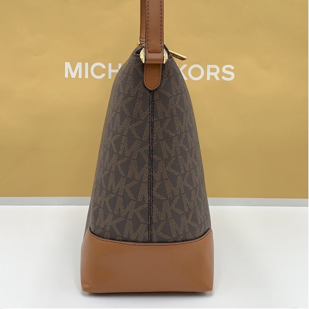 MICHAEL KORS CROSBY LARGE SHOULDER BAG BROWN SIGNT - Picture 6 of 16